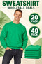 Mens Plain Crew Neck Sweatshirt - 20/40 Pack - From £1.00 Per Unit