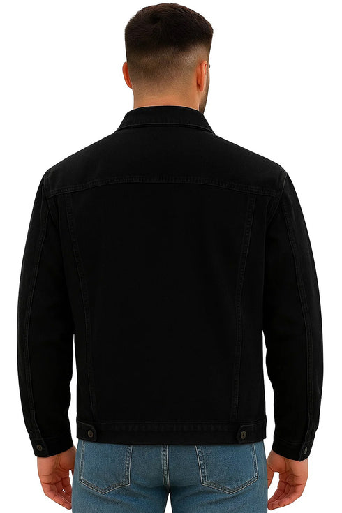 Mens Casual Denim Jacket Long Sleeve