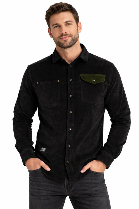 Mens Long Sleeve Stretchable Cotton Shirt