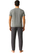 Men's Plaid Pajama Set – Short Sleeve T-Shirt & Lounge Pants