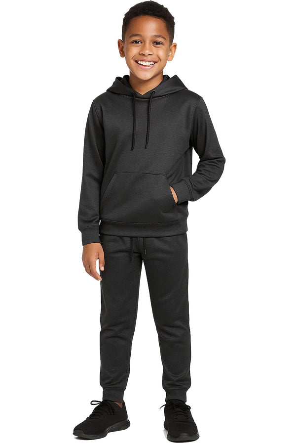 Kids Pullover Tracksuit Set – Hooded Top & Jogger Bottoms - Ages 7-14