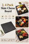 Natural Slate Cheese Board Serving Platter for Cheese, Charcuterie & Kitchen Display - 2/4 Pack