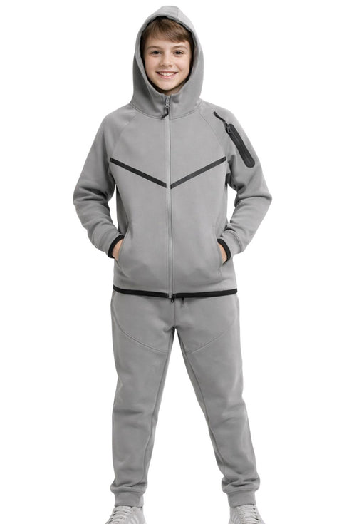 Kids Fleece Zip Up Tracksuit with Hoodie