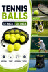 12 & 24 Pack Tennis Balls with Mesh Carry Bag