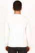 Mens White Cotton Pullover Jumper