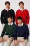Men’s Long Sleeve Plain Rugby Polo Shirt