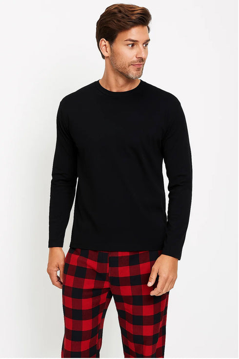 Mens Long Sleeve Lounge Pyjama Set