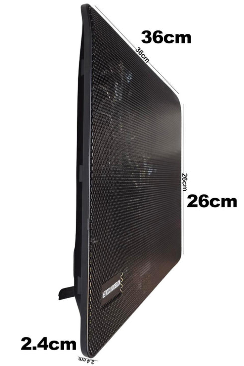 Laptop Cooling Pad with 3 Fans & Blue LED – Silent USB Notebook Cooler Stand for Gaming & Office Use