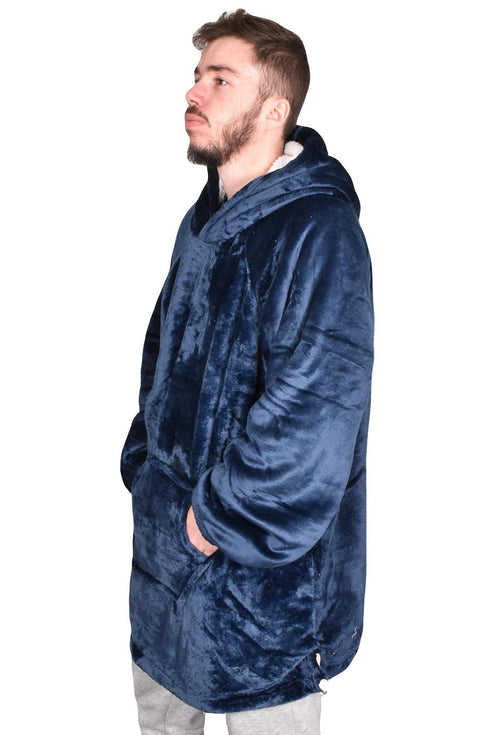 Unisex Navy Blanket Hoodie - Thin