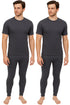 2 Pack Men's Short Sleeve Long Johns Thermal Set