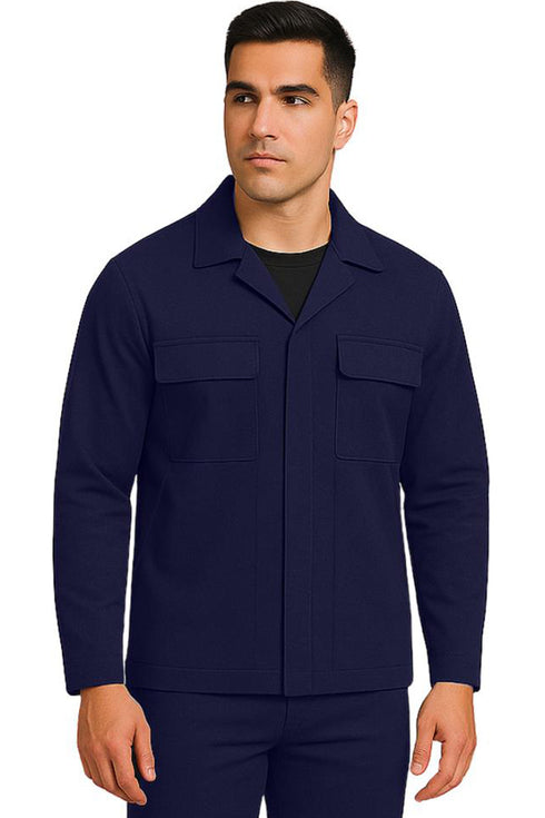 Men’s Workwear Jacket – Durable Long Sleeve Uniform Coat with Multiple Pockets