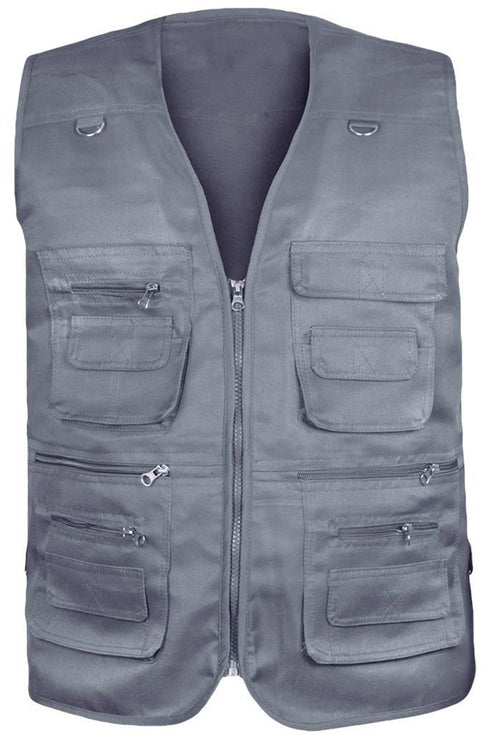 Mens Multi Pocket Sleeveless Utility Vest