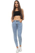 Womens High Waist Skinny Denim Jeans
