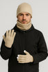 Unisex Winter Hat, Neck Warmer & Touchscreen Gloves Set – 3 Pieces Knit Cold Weather Accessories