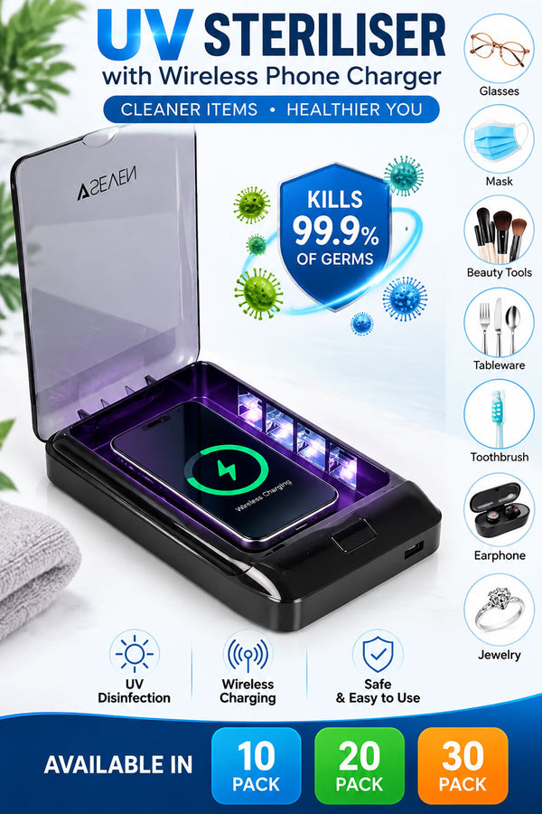 UV Steriliser with Wireless Phone Charger - 10/20/30 Pack - From £2.49 Per Unit