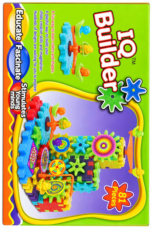 IQ Builder 81 Pieces Gear Building Blocks Puzzle Set