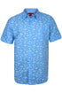 Mens Sky Blue Hawaiian Shirt