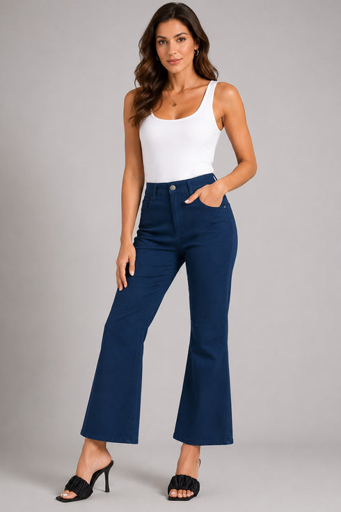 Women Bootcut Denim Stretch Jeans