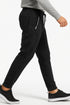 Men's Black Slim Fit Nylon Tracksuit Pants with Zipper Pockets
