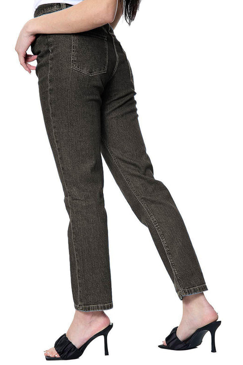 Women Plus Size High Waist Straight Leg Jeans