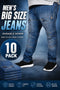 10 Pack Men's Raptor Plus Size Jeans - From £4.99 Per Unit