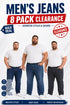 Men’s Jeans 8 Pack Clearance Assorted Styles & Colours - From £4.49 Per Unit