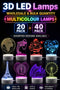 Wholesale 3D LED Lamps – 20 Pack or 40 Pack Assorted Acrylic Night Lights - From £2.24 Per Unit