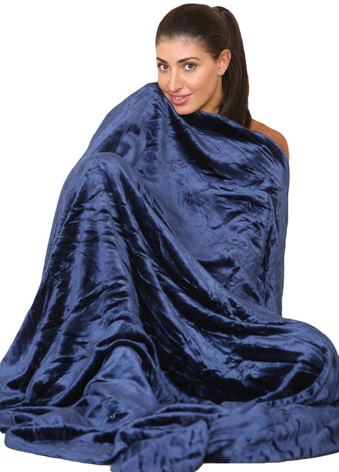 Large Faux Fur Warm Fleece Throw