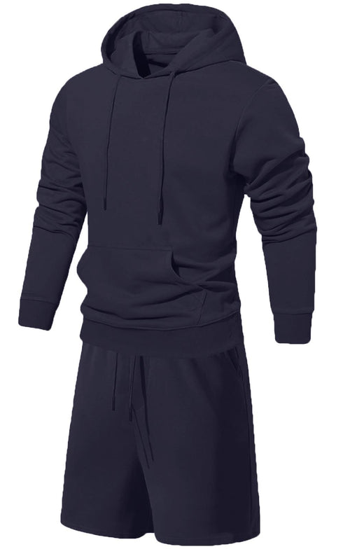 Kids Boys Girls Plain Pullover Short Set