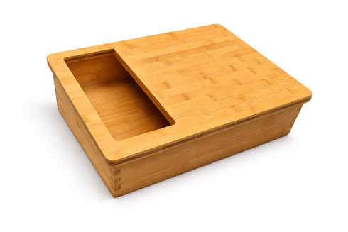 Bamboo Cutting Board Set with Colour-Coded Chopping Mats & Storage Tray – Hygienic Kitchen Food Prep System