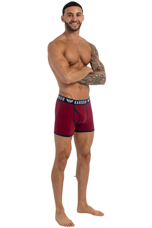 5 Pack Kandor Men’s Boxer Briefs Multipack – Cotton Stretch Underwear with Modern Prints & Solid Colors