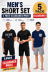 5 Pack Brave Soul Men’s Casual Lounge-wear Short Set - From £3.99 Per Unit