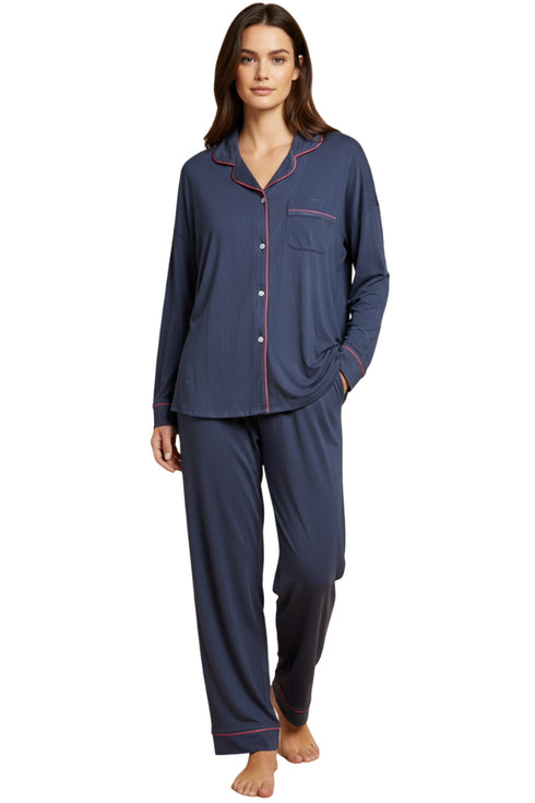 Women’s Long Sleeve Pyjama Set – Silk Satin Fabric Sleepwear