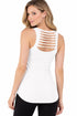 Women Slashed Back Sleeveless Tank Top