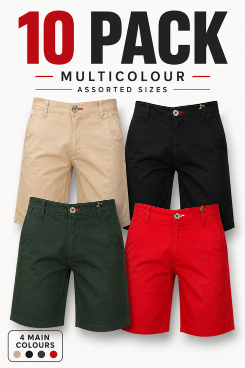 Jack South Chino Cotton Shorts Multi Packs & Colours - From £2.50 Per Unit