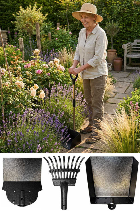 3in 1 Garden Tool Set – Rake, Shovel & Dustpan