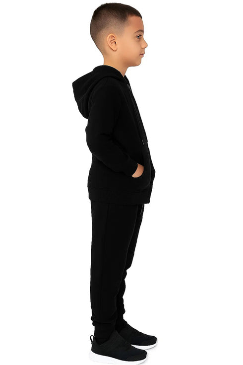 Kids Plain Tracksuit Set With Cords