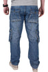Mens Cargo Combat Denim Jeans - TF260