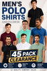 45 Pack Men’s Polo Shirts Clearance Lot - From £1.99 Per Unit