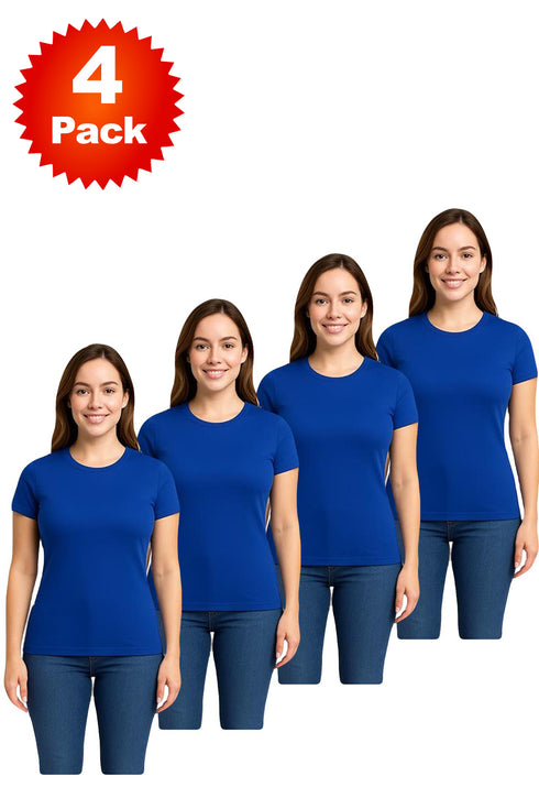 4 Pack Women Breathable Short Sleeve T-Shirts