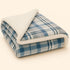 Plaid Sherpa Fleece Blanket | Reversible Sofa & Bed Throw