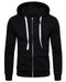 Mens Plain Fleece Zip Up Hoodie With Free Same Cord