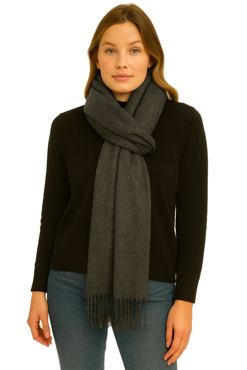 Unisex Knit Wool Blend Muffler – Lightweight Autumn & Winter Scarf