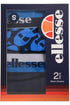 Men’s Boxers 2 Pack – Blue & Black Cotton Stretch Trunks Size L