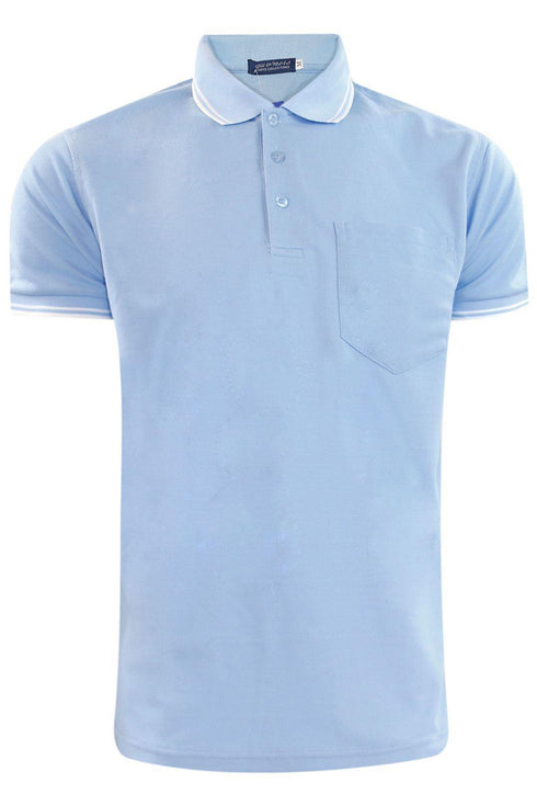 4 Pack Mens Tip Polo Shirts