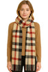 Women’s Checked Winter Scarf – Soft Tartan Blanket Wrap with Tassels