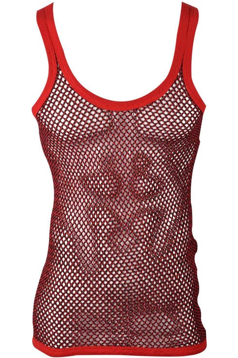 Mens Cotton String Vest - XL