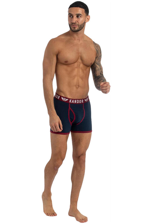 5 Pack Kandor Men’s Boxer Briefs Multipack – Cotton Stretch Underwear with Modern Prints & Solid Colors