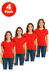 4 Pack Women Breathable Short Sleeve T-Shirts