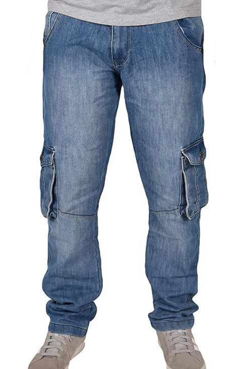 Mens Cargo Combat Denim Jeans - TF260